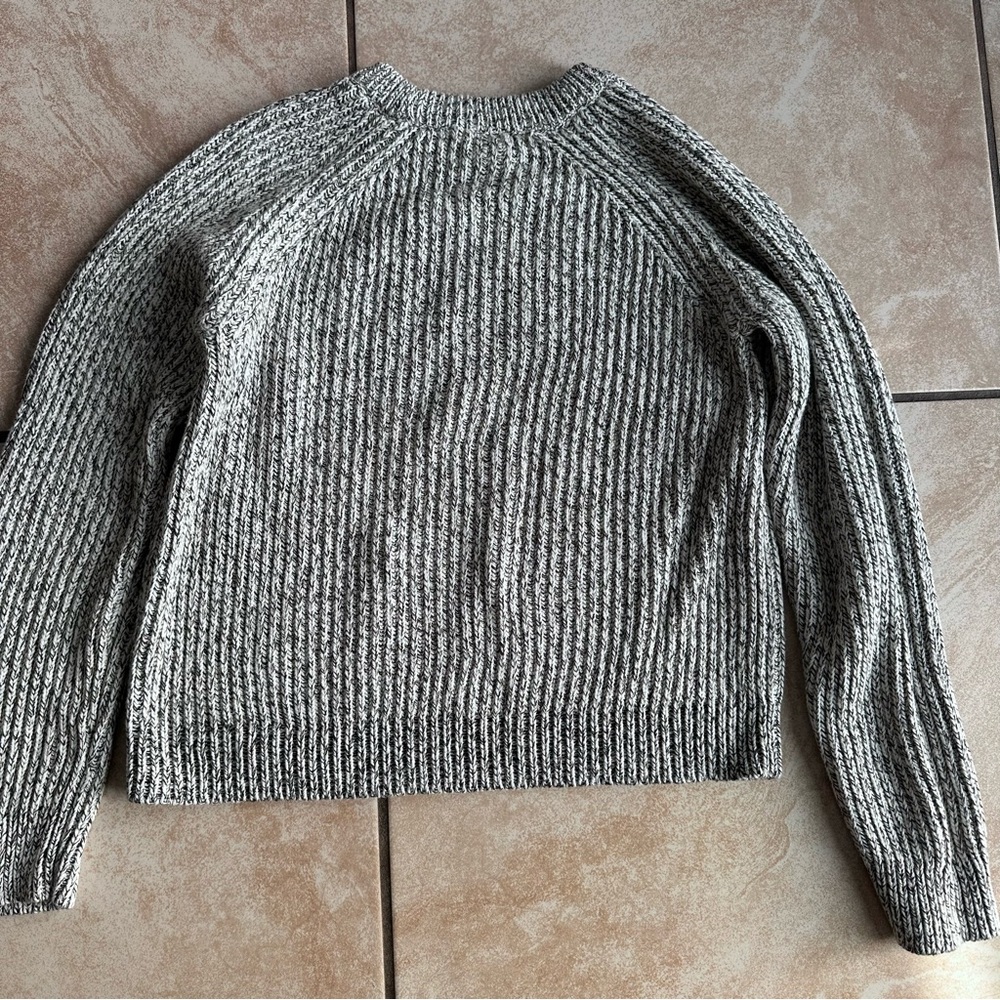 Gray Marled Ribbed Sweater - Picture 5 of 6